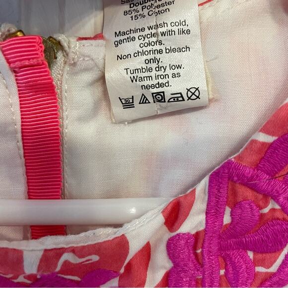 J. Crew crewcuts tropical flower pink sleeveless shift dress - Picture 6 of 7